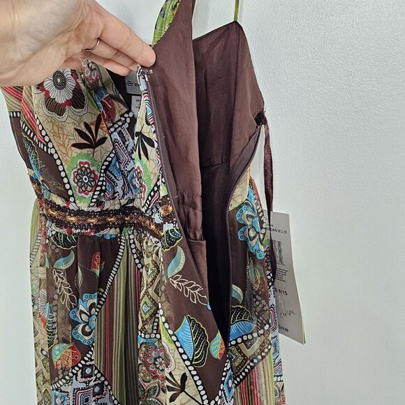 Vintage Y2K Breakin Loose Babydoll Dress Womens 9 10 Flowy Boho Festival Floral - Picture 4 of 14